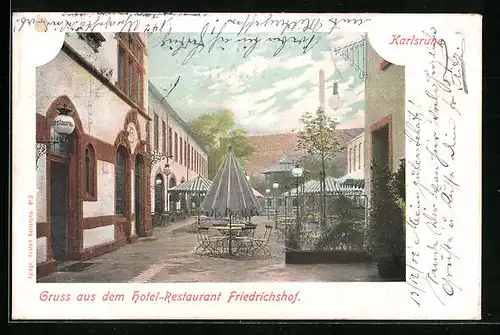 AK Karlsruhe, Hotel-Restaurant Friedrichshof