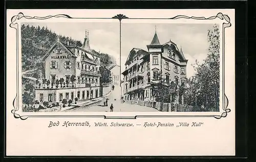 AK Herrenalb /Württ. Schwarzwald, Hotel-Pension Villa Kull