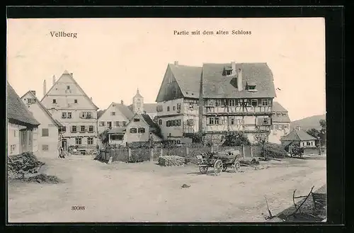 AK Vellberg, Strassenpartie am alten Schloss