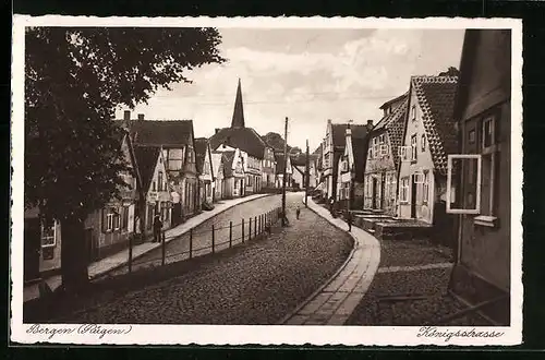 AK Bergen /Rügen, Partie der Königsstrasse