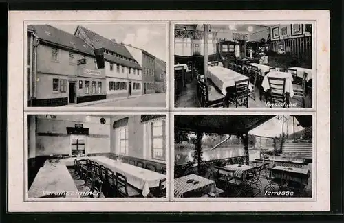 AK Weissenfels /Saale, Gasthaus am Saalestrand, Leipziger Strasse 100