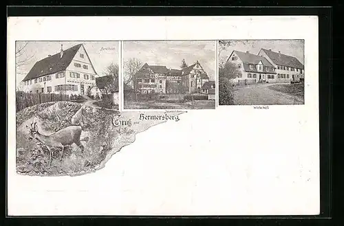 AK Hermersberg, Gasthaus, Forsthaus, Jagdschloss