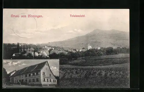 AK Binningen, Handlung und Gasthaus zum Kranz