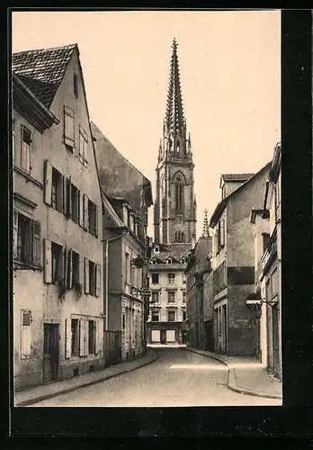 AK Mulhouse, Temple Saint-Etienne, Rue de la Moselle