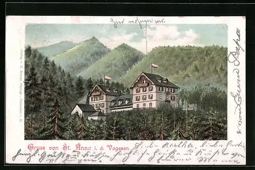 Künstler-AK St. Anna i. d. Vogesen, Luftkurort St. Anna im Wald