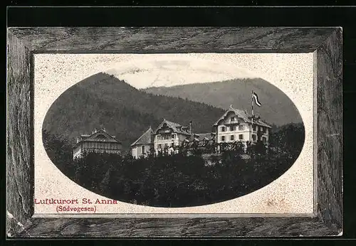 Präge-AK St. Anna /Südvogesen, Gebäude des Luftkurortes St. Anna