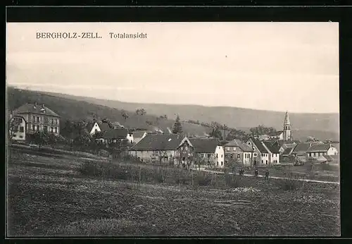 AK Bergholz-Zell, Totalansicht gegen Landschaft