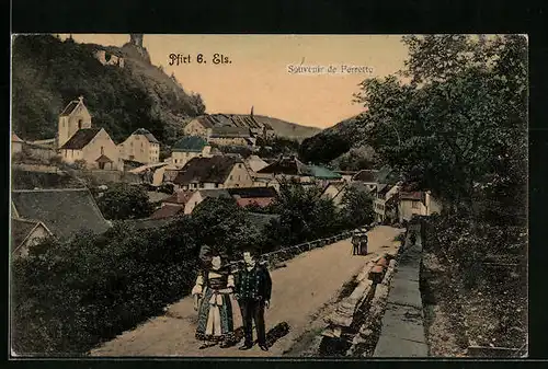 AK Pfirt, Gesamtansicht mit Kirche