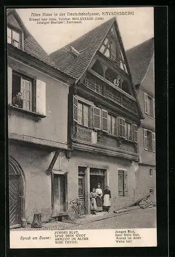 AK Kayersberg, Altes Haus in der Deutschehofgasse, Inh. Torresani