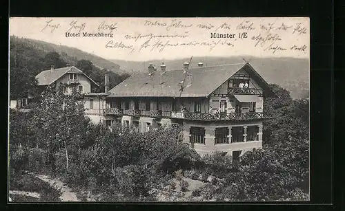 AK Münster i. E., Hotel Moenchberg