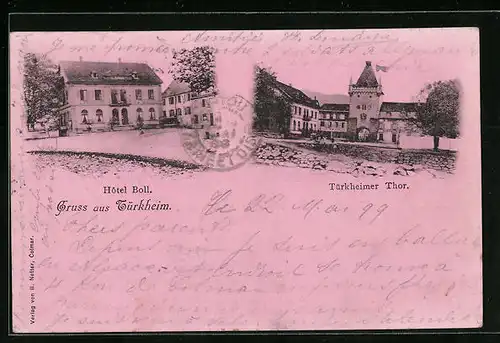 AK Türkheim, Hotel Boll mit Thor