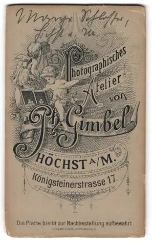 Fotografie Ph. Gimbel, Höchst / Main, Königsteinerstr. 17, Putten betätigen sich als Fotograf & Kunstmaler