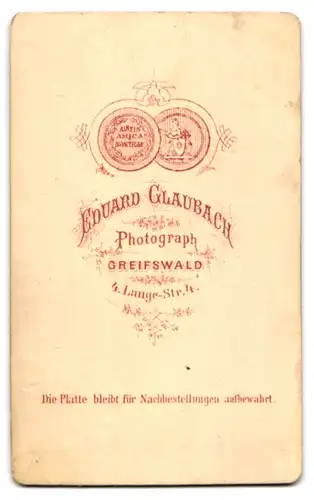 Fotografie Eduard Glaubach, Greifswald, Lange-Str. 4, Kleines Mädchen im Kleid