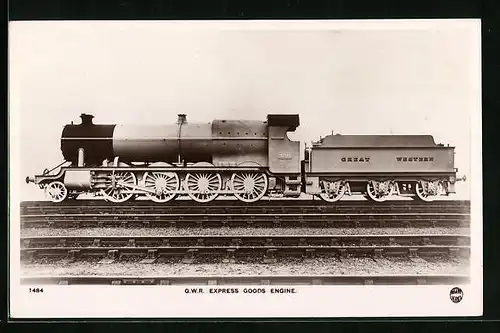 AK GWR Express Goods Engine, Great Western, englische Eisenbahn