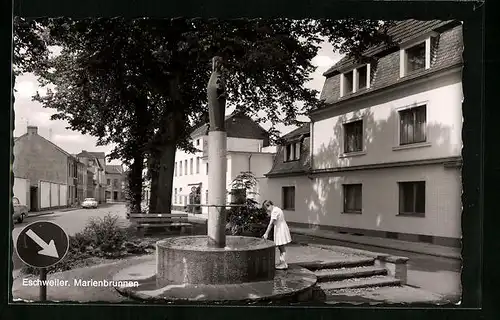 AK Eschweiler, Marienbrunnen mit Kind