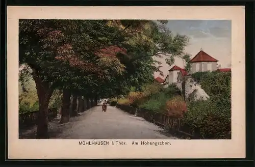 AK Mühlhausen i. Th., Strassenpartie Am Hohengraben