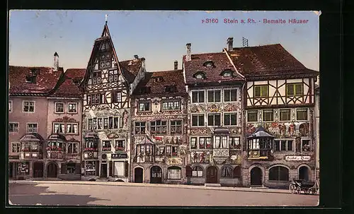 AK Stein a. Rhein, Bemalte Häuser