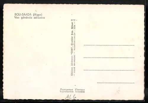 AK Bou-Saada, Vue générale aérienne
