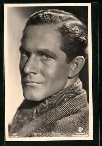 AK Schauspieler Ernst von Klipstein seitliches Porträt