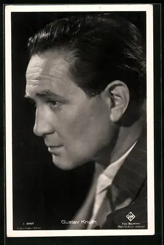 AK Schauspieler Gustav Knuth im Profil