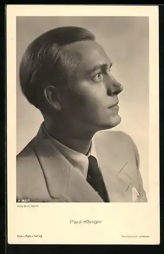 AK Schauspieler Paul Klinger im Profil
