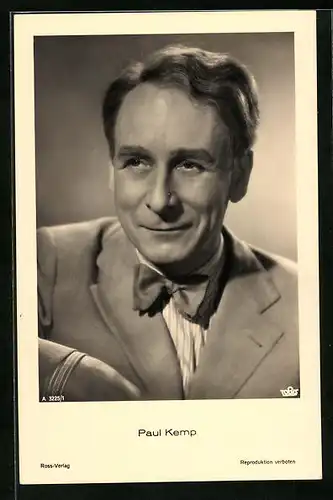 AK Schauspieler Paul Kemp mit Fliege