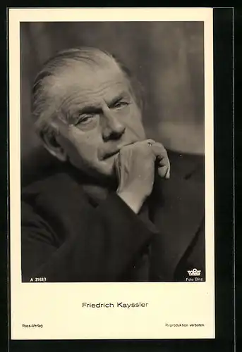 AK Schauspieler Friedrich Kayssler nachdenklich