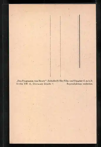 AK Schauspieler Gustav Knuth, Profil mit Schattenwurf