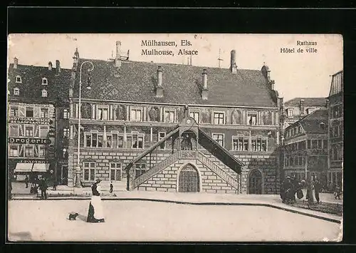 AK Mülhausen /Elsass, Rathaus
