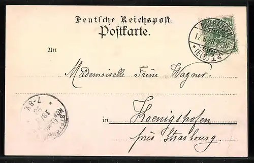 AK Mülhausen i. E., Friedensstrasse