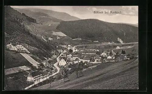 AK Eckirch bei Markirch, Teilansicht mit Strassenpartie