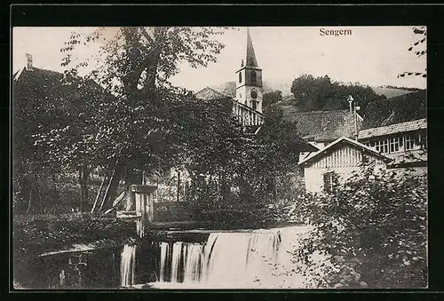 AK Sengern, Uferpartie mit Kirche