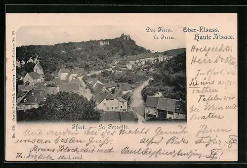 AK Pfirt /Ober-Elsass, Teilansicht, Der Jura