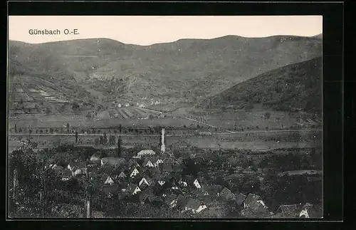AK Günsbach /O.-E., Panorama