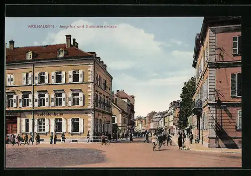 AK Mülhausen, Jung-Tor und Kolmarerstrasse