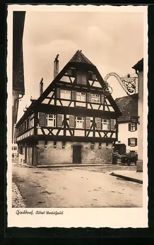 AK Gaildorf, Altes Brauhaus mit Strassenpartie