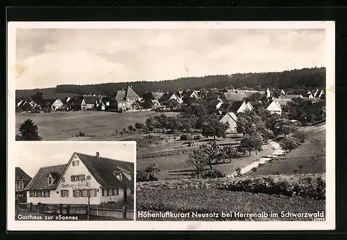 AK Neusatz /Schwarzwald, Ortsansicht, Gasthaus zur Sonne