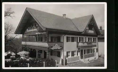 Foto-AK Assenhausen-Leoni, Cafe Rosengarten