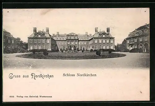 AK Nordkirchen, Schloss mit Grünanlage
