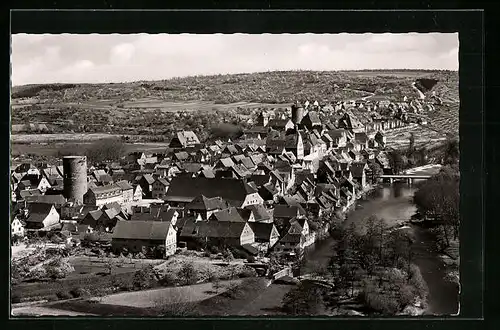 AK Besigheim /Neckar, Totalansicht mit Fluss