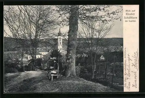 AK Schäftlarn, Blick auf das Kloster