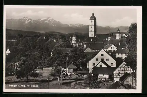 AK Wangen i. Allg., Totalansicht mit Säntis