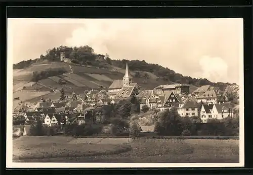 AK Weinsberg /Weibertreu, Panorama mit Kirche