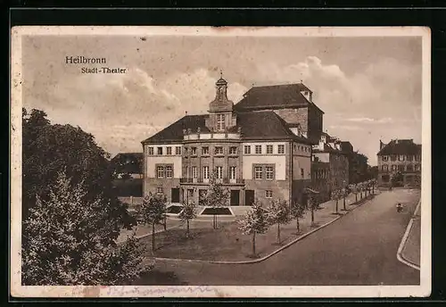 AK Heilbronn, Strasse am Stadt-Theater