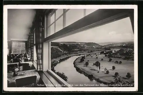 AK Wimpfen a. Neckar, Blick von den Terrassen des Mathildenbades