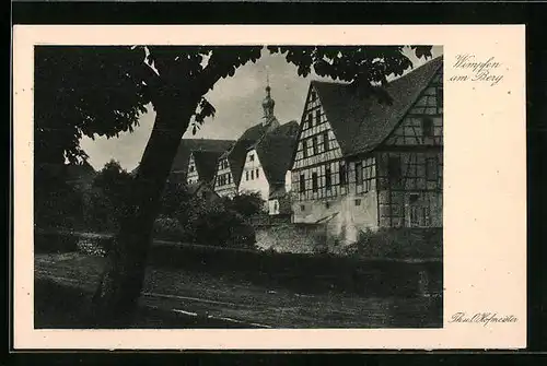 AK Wimpfen am Berg, Ortspartie mit Fackwerk