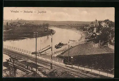 AK Wimpfen, Totalansicht mit Jagstfeld