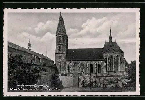 AK Heiligenstadt b. Eichsfeld, Altstädter Kirche und Knaben-Bürgerschule