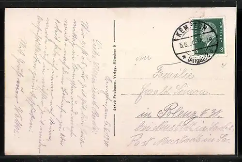 AK Kempten /Allg., Ortsansicht aus der Vogelschau