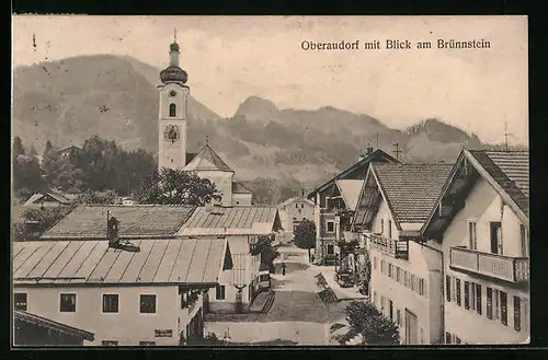 AK Oberaudorf, Gesamtansicht mit Blick zum Brünnstein